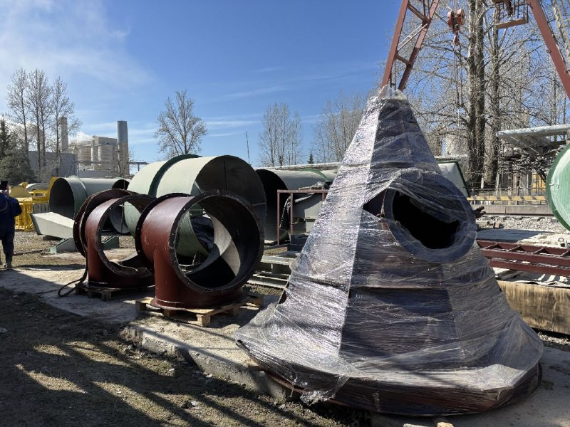 З апярэджаннем дагаворных тэрмінаў ААТ "Даламіт" пачало прыёмку аспірацыйнага абсталявання.